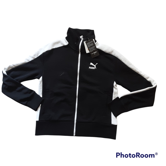 PUMA Classics Women's T7 Track Jacket in Black NWT - Picture 4 of 10